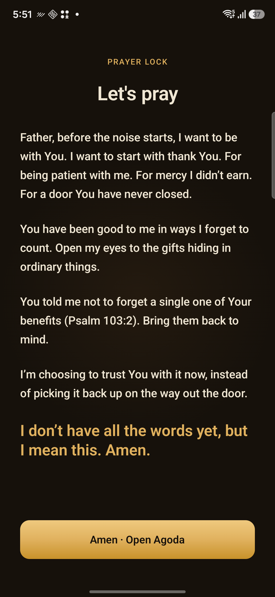 Pray before you scroll