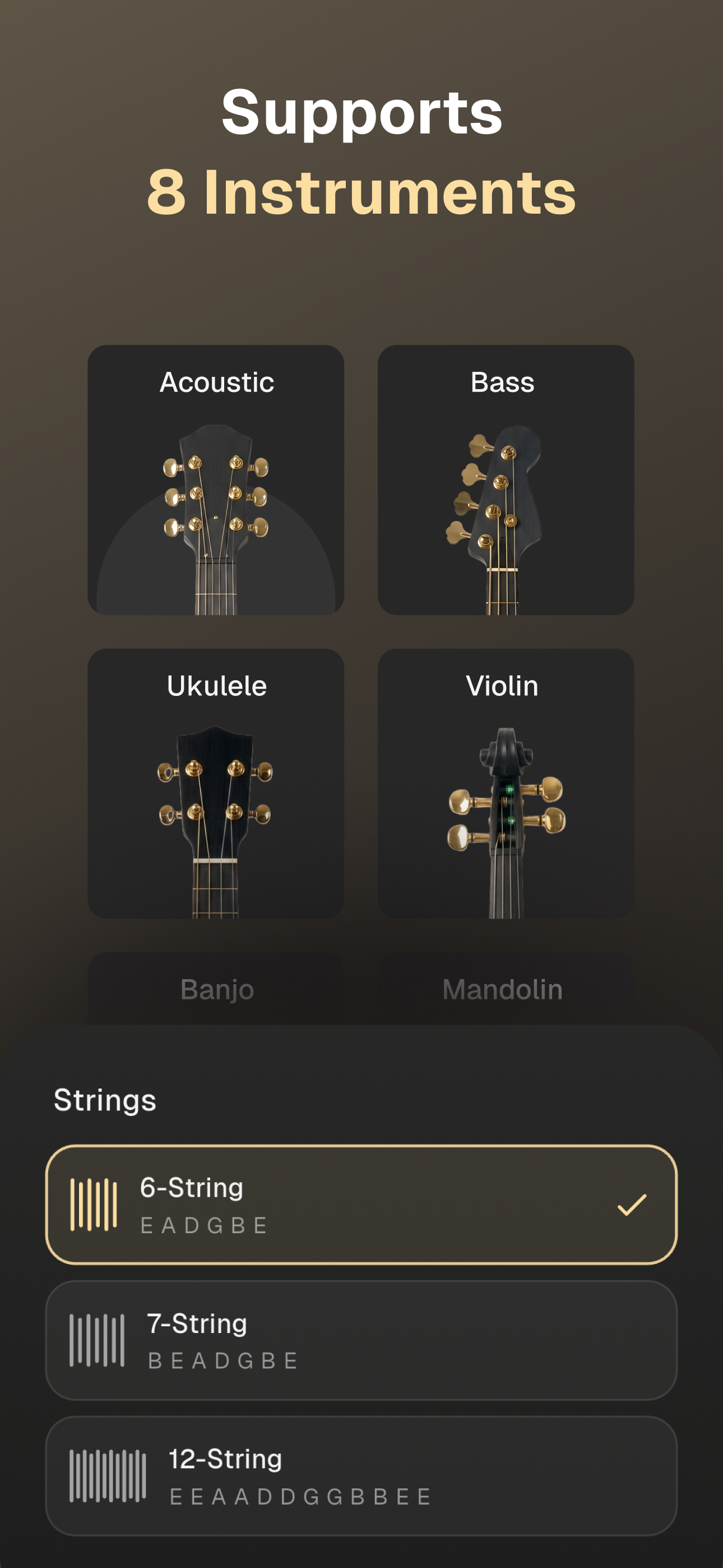 Supports 8 instruments