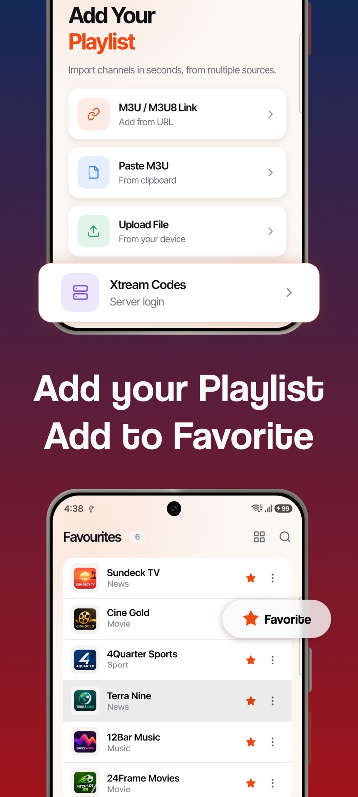 Add your playlist, your way