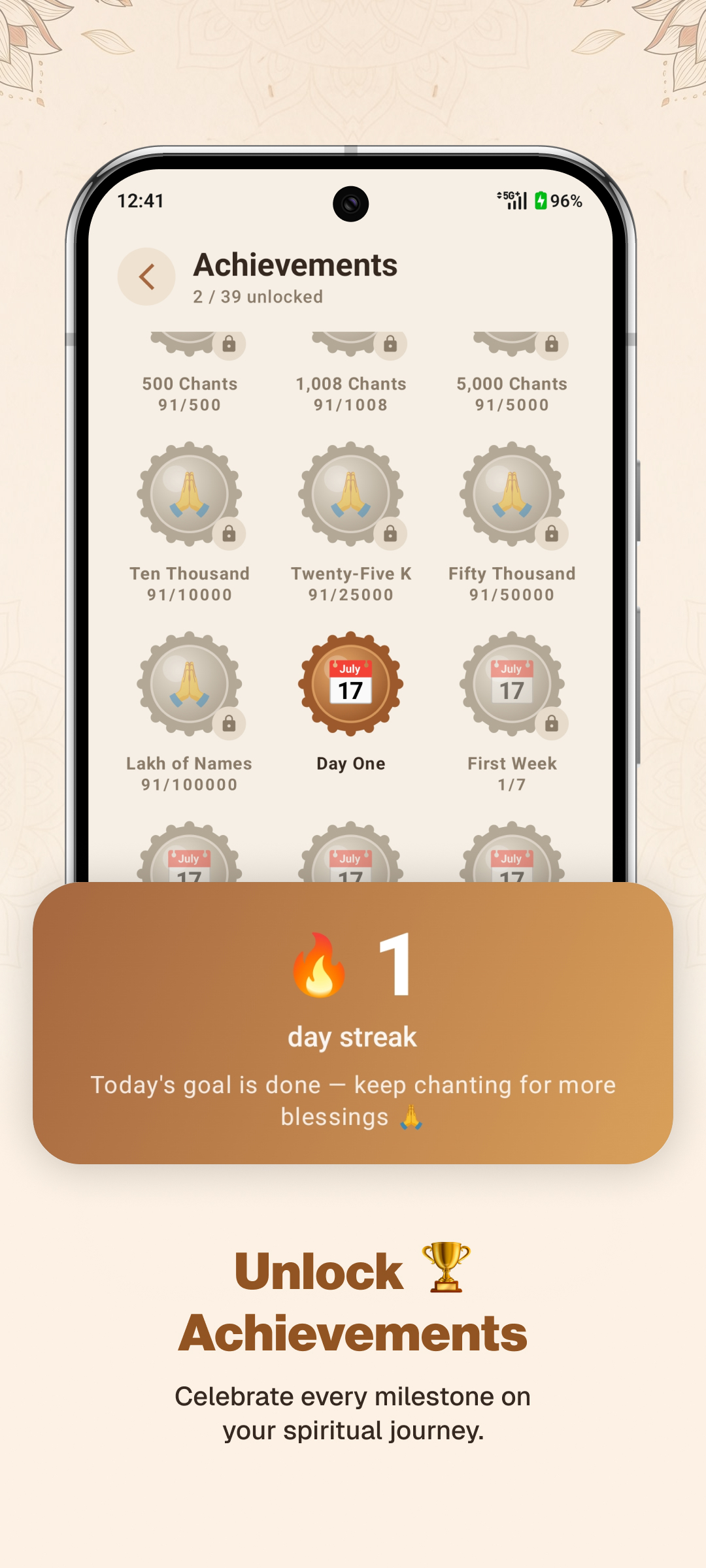 Unlock achievements